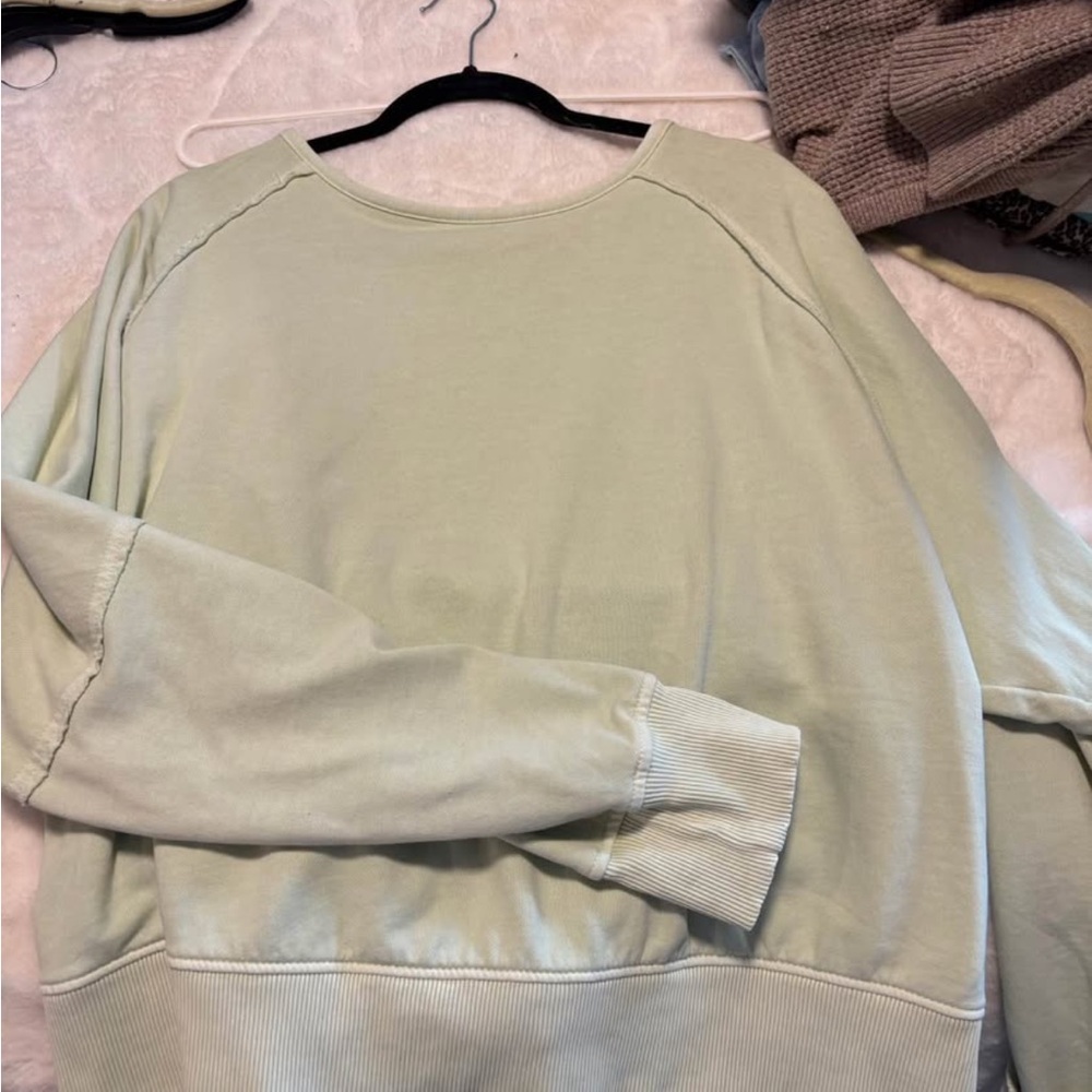 Light Sage Green Pullover Sweatshirt
